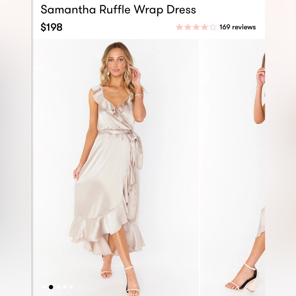 Show Me Your Mumu Samantha Ruffle Wrap Dress bridesmaid